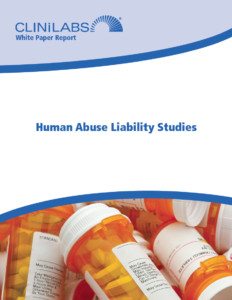 Human Abuse Liability Studies cover page