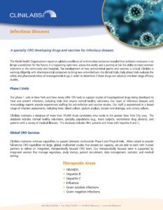 clinilabs infectious disease brochure cover